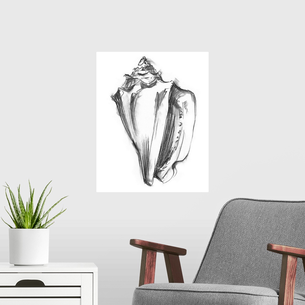 A modern room featuring Shell Sketch I