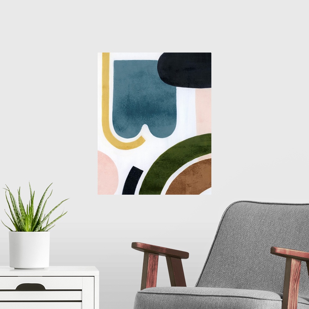 A modern room featuring Shifting Shapes I