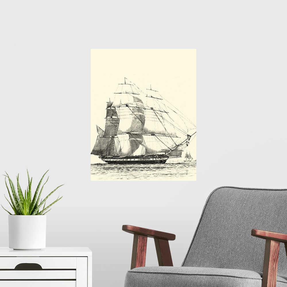 A modern room featuring Ships and Sails III