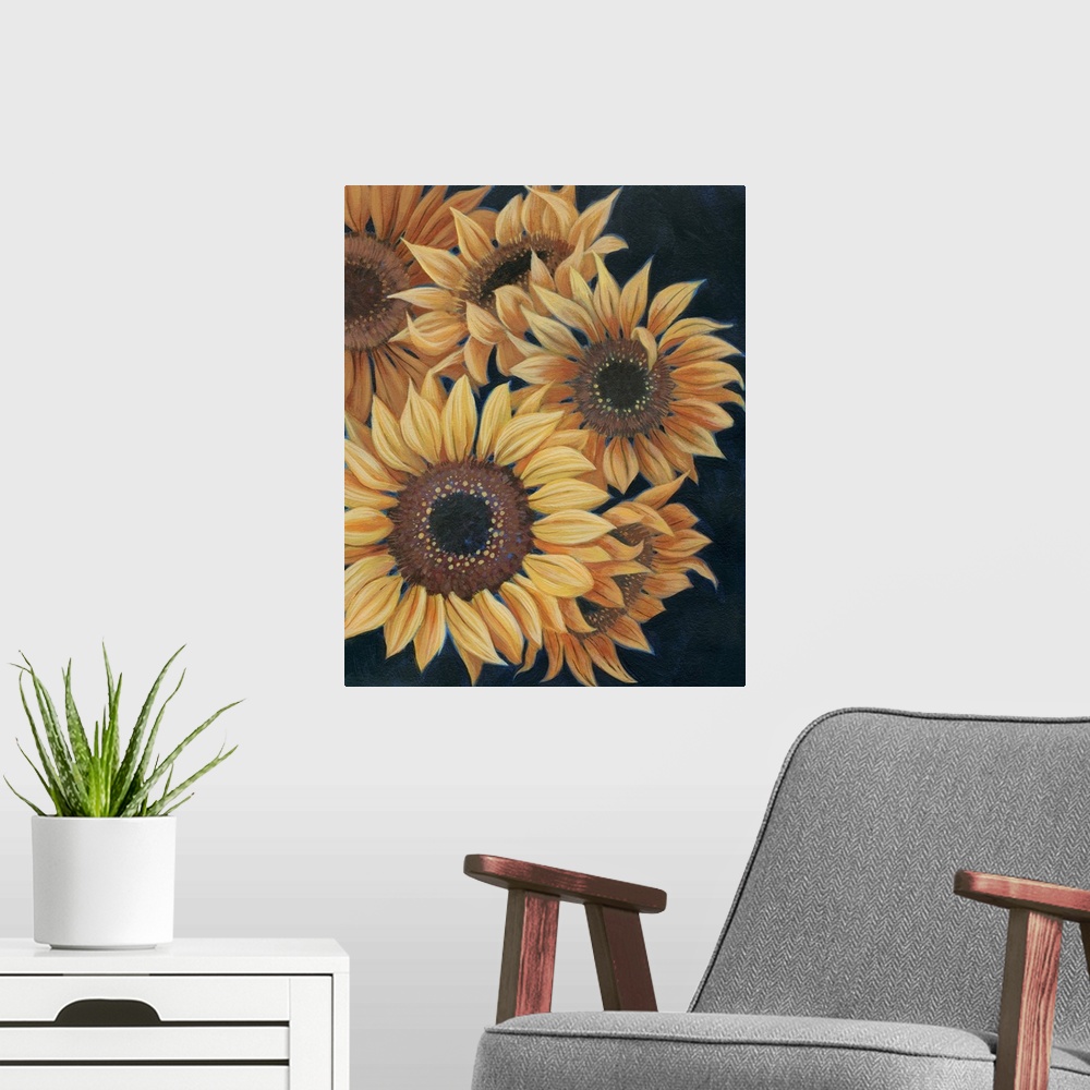 A modern room featuring Solar Flowers I