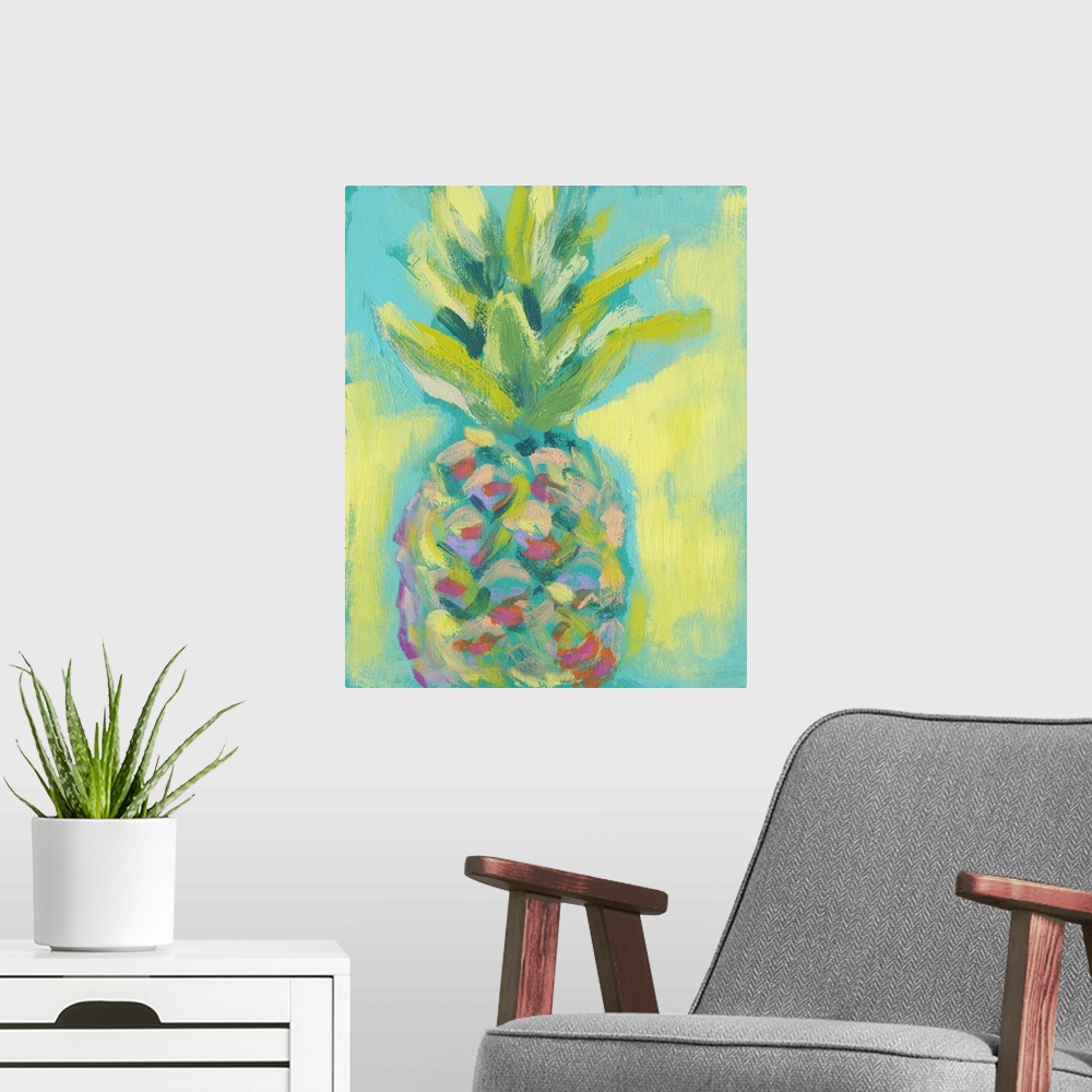 A modern room featuring Vibrant Pineapple II
