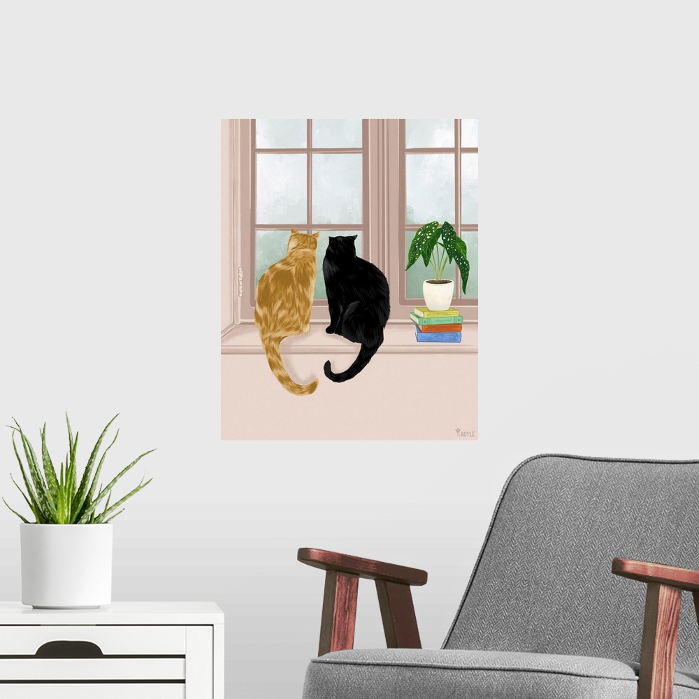 A modern room featuring Window Cats