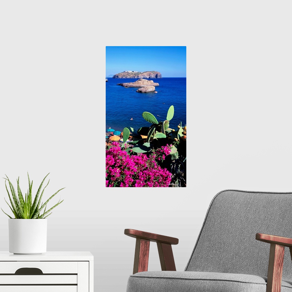 A modern room featuring Italy, Pontine Islands, Santo Stefano Island in front of Cala Nave beach