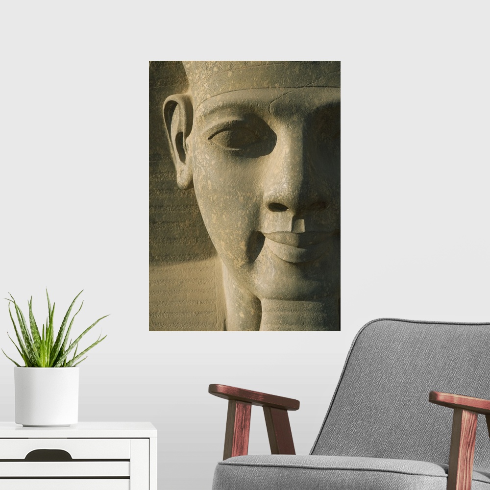 A modern room featuring Detail Of Pharaoh Head; Luxor Temple, Egypt