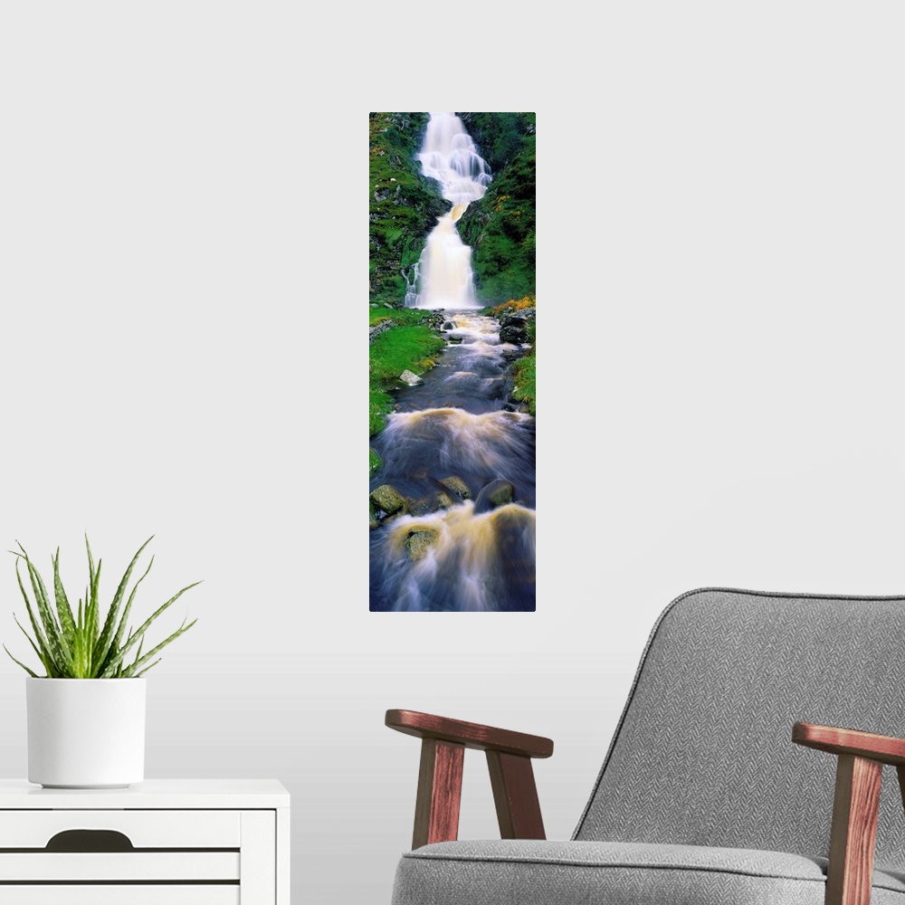 A modern room featuring Waterfall in Ardara, County Donegal, Ireland