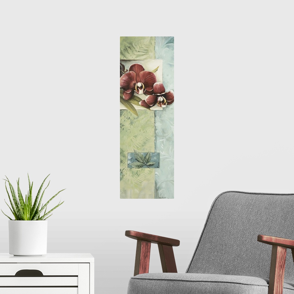 A modern room featuring Full Orchid Duo II