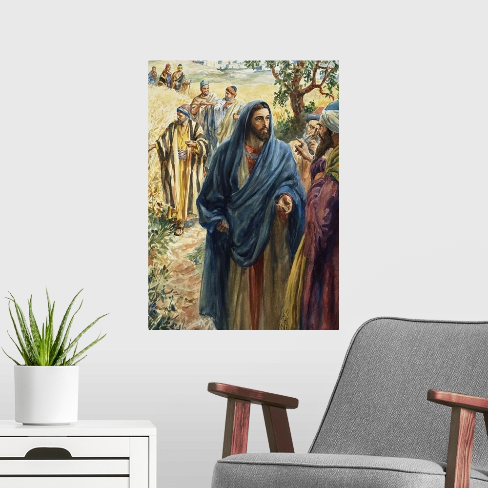 A modern room featuring Christ with His Disciples