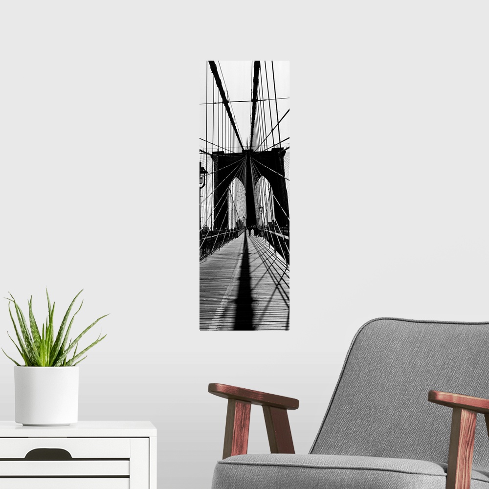 A modern room featuring United States, USA, New York State, New York City, Brooklyn Bridge