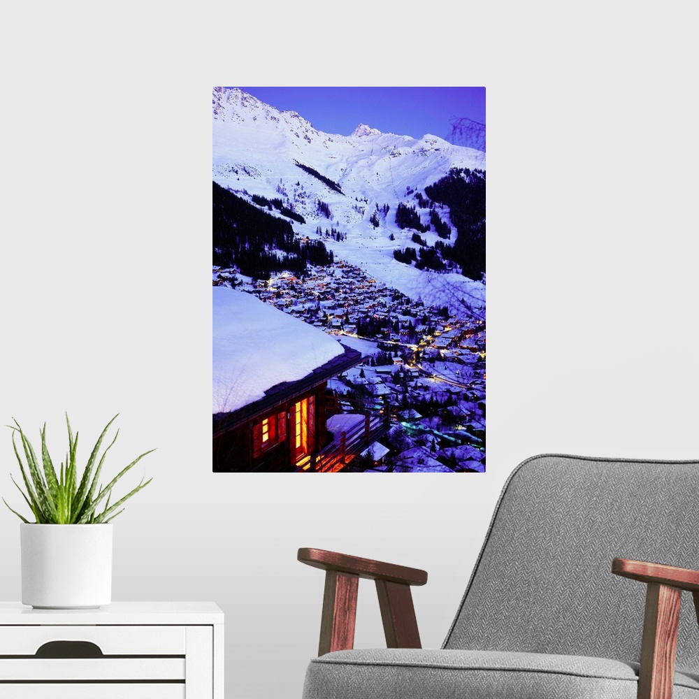 A modern room featuring Switzerland, Valais, Verbier village
