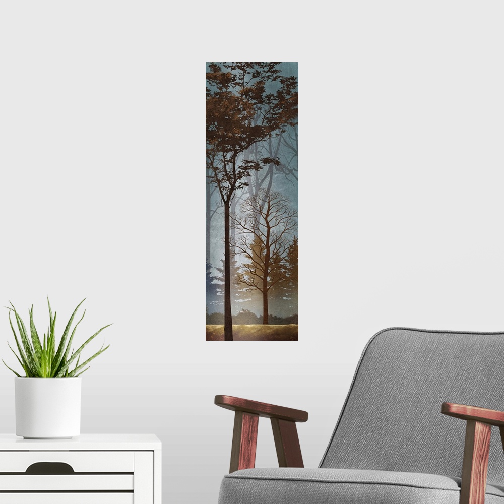 A modern room featuring Fading to Dusk I