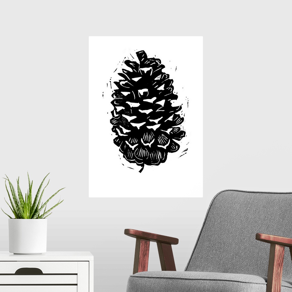 A modern room featuring Piney Cone