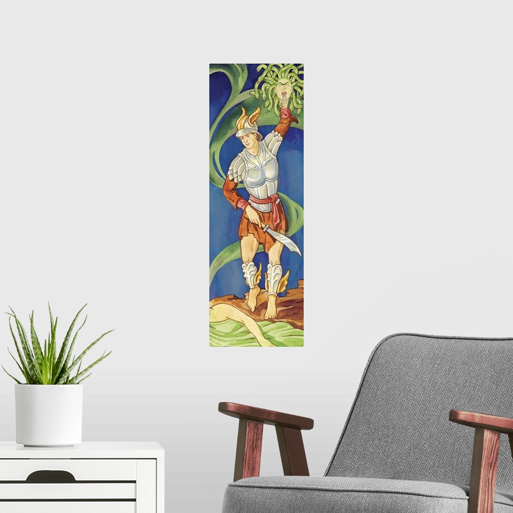 A modern room featuring Perseus, Greek mythology