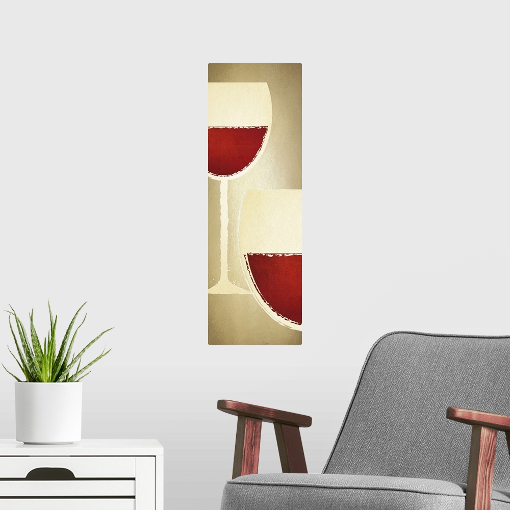 A modern room featuring Vino Glass Beige Panel
