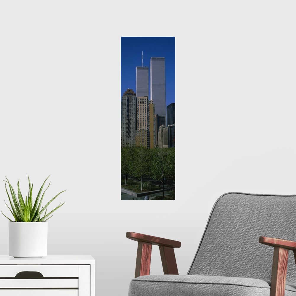 A modern room featuring Buildings in a city, World Trade Center, New York City, New York State