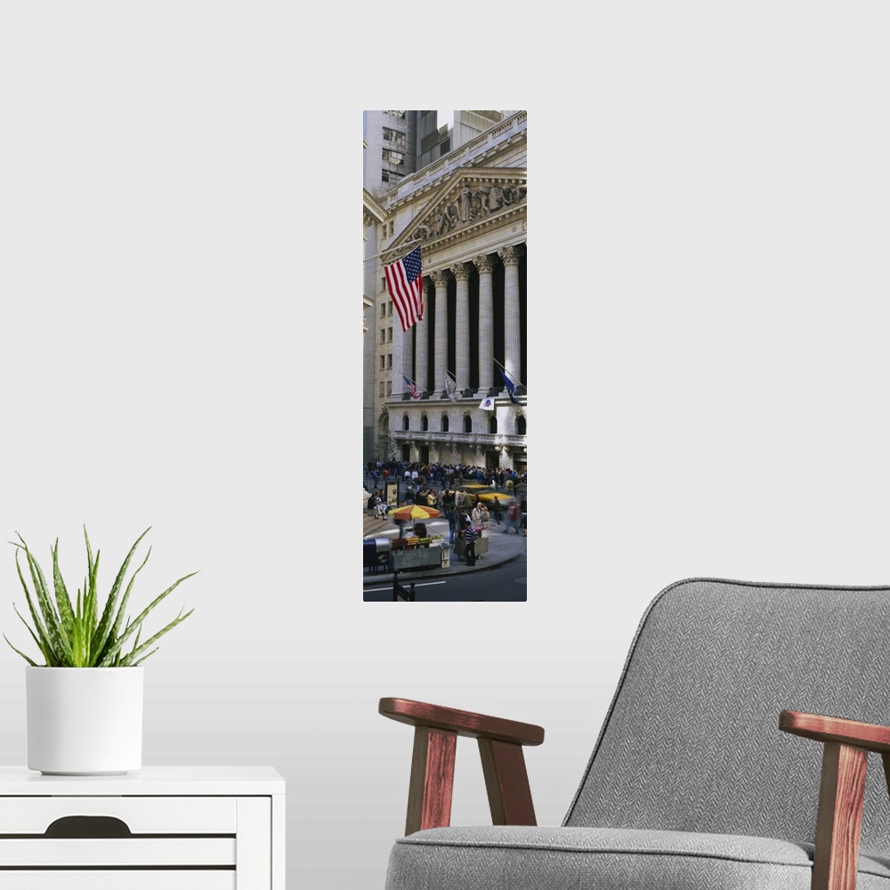 A modern room featuring Facade of New York Stock Exchange, Manhattan, New York City, New York State