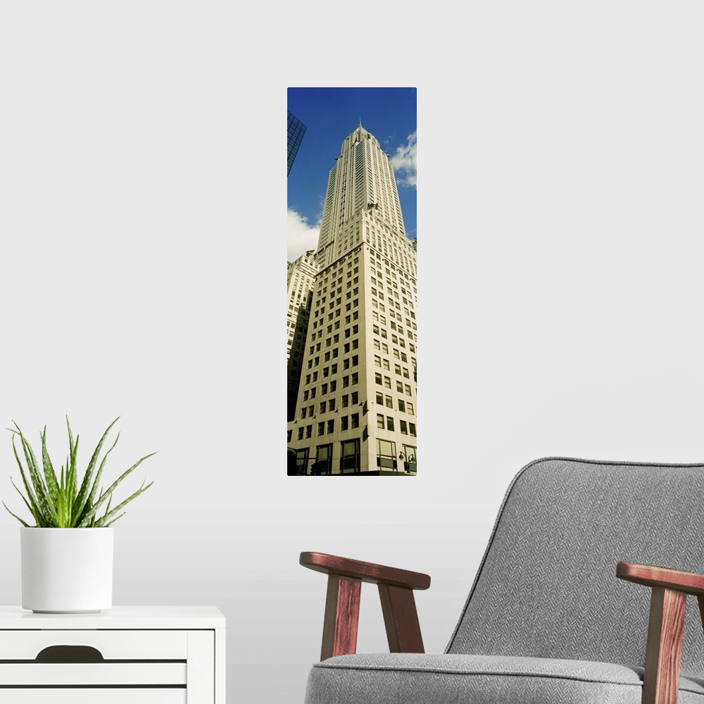 A modern room featuring Chrysler Building, New York, New York