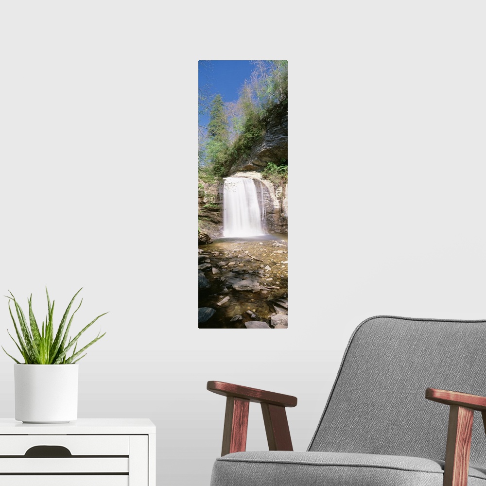 A modern room featuring North Carolina, Pisgah National Forest, Waterfall from the rocks