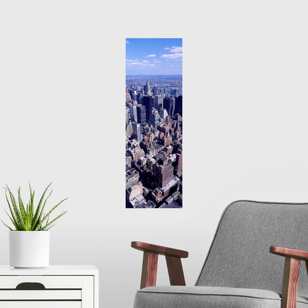 A modern room featuring View fr Empire State Building Manhattan NY