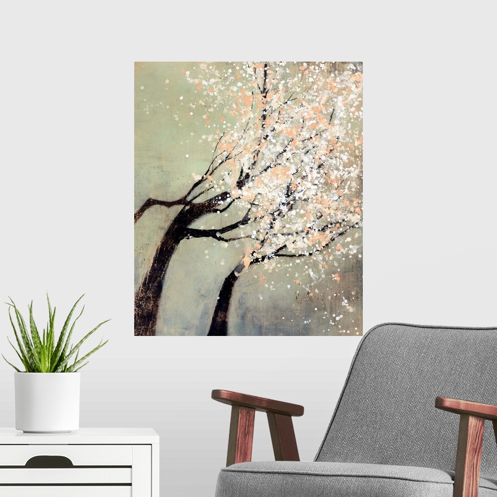 A modern room featuring Pale Blossoms
