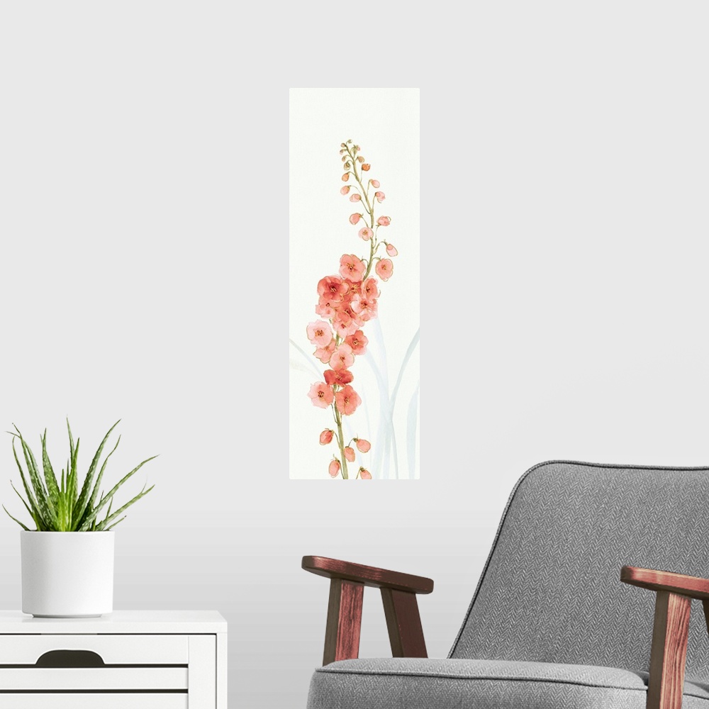 A modern room featuring Rainbow Seeds Flowers VII Coral