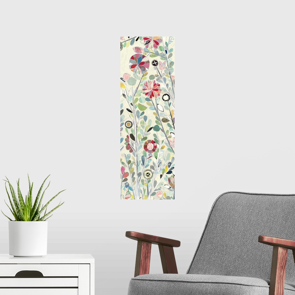 A modern room featuring Spring Blossoms II