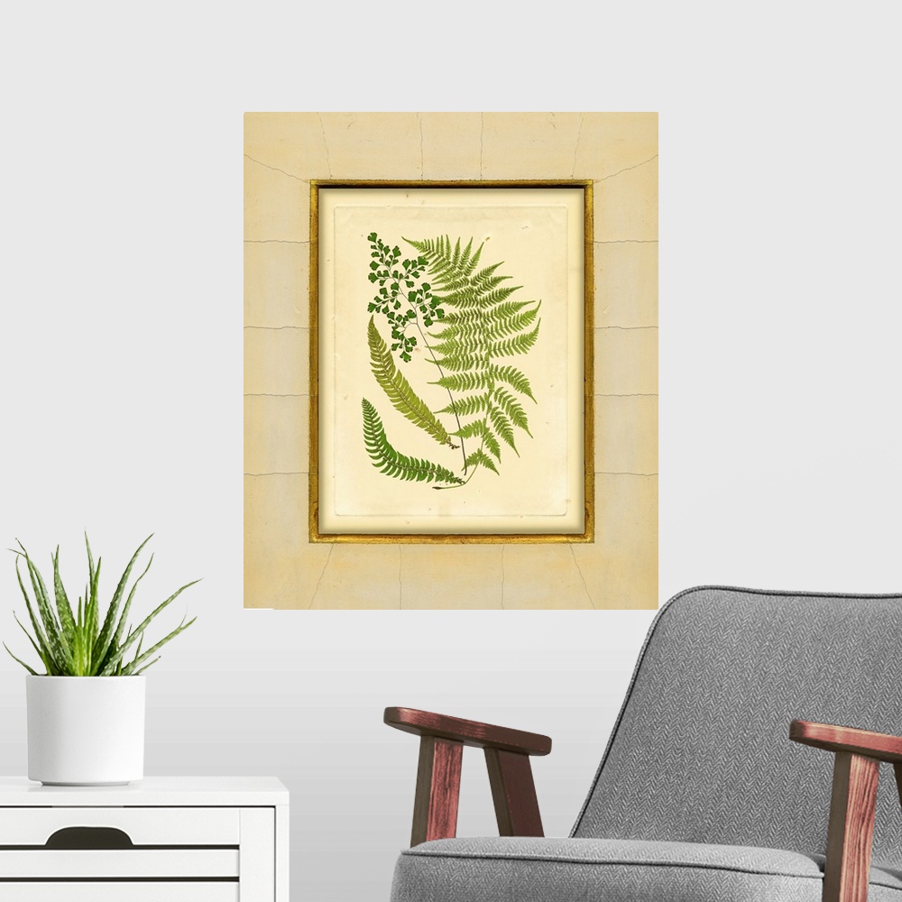 A modern room featuring Fern with Crackle Mat II