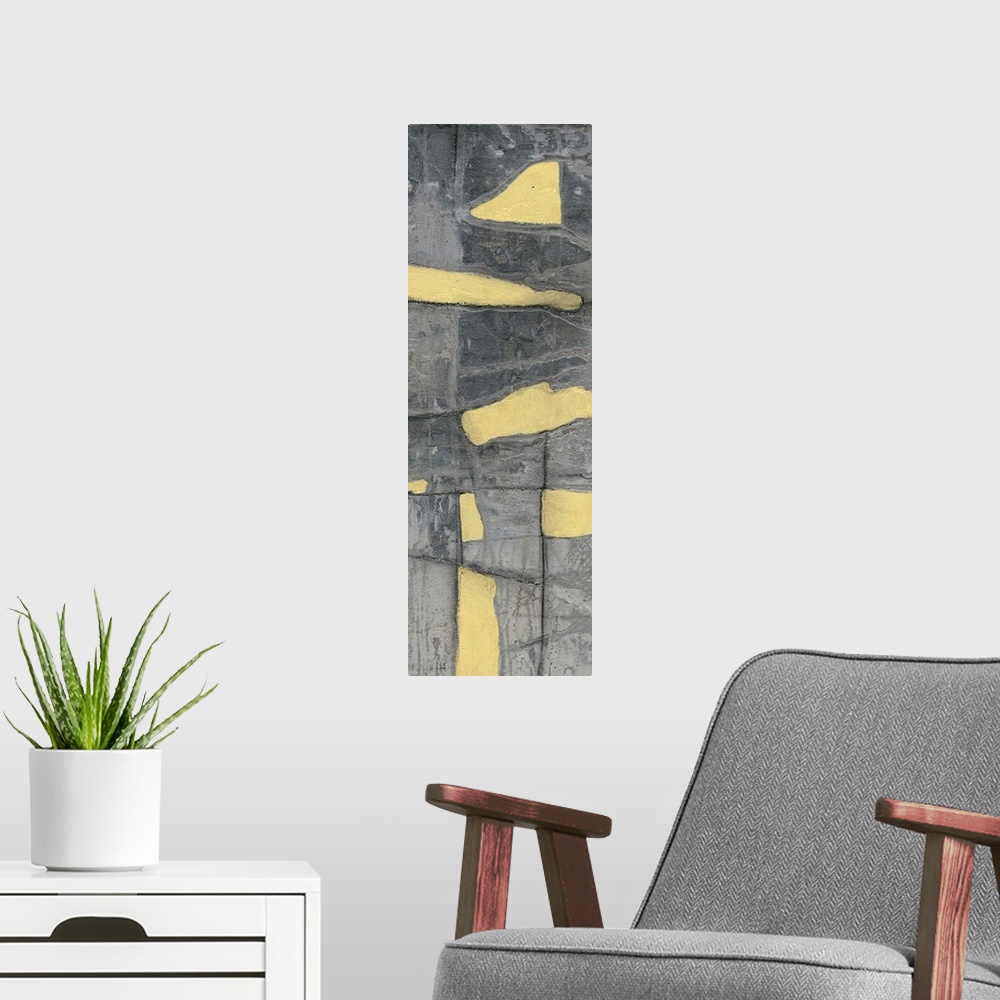 A modern room featuring Lemon on Grey III