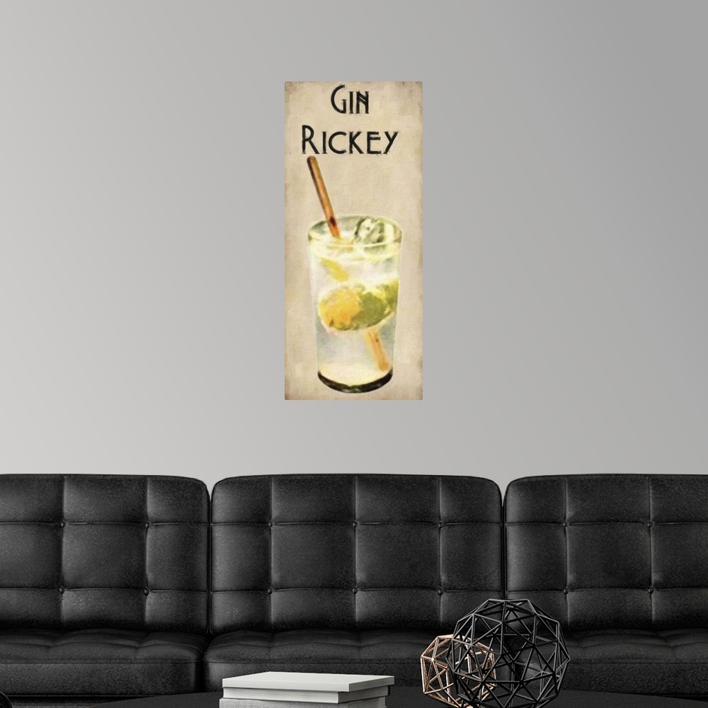 A modern room featuring Gin Rickey