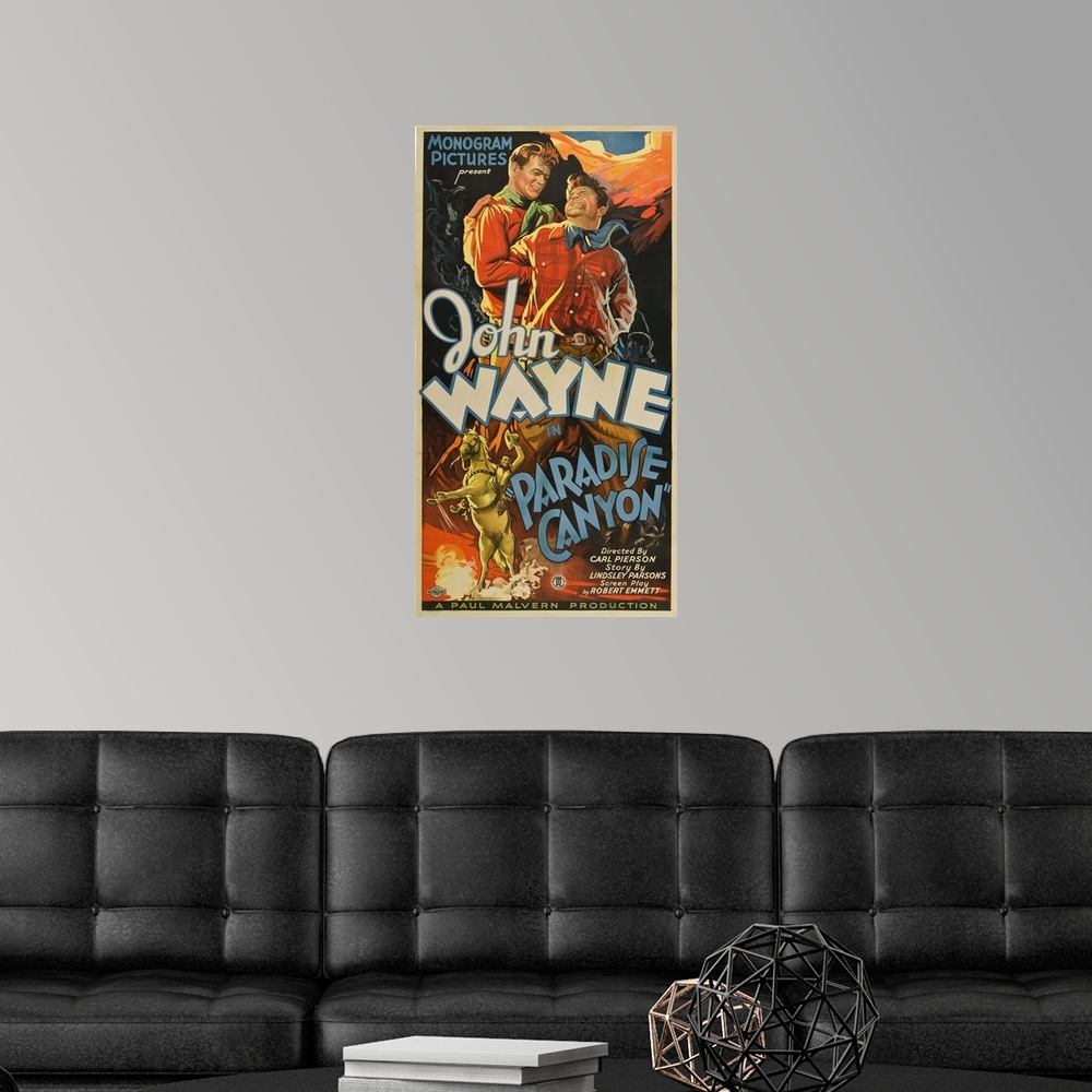 A modern room featuring Paradise Canyon - Vintage Movie Poster