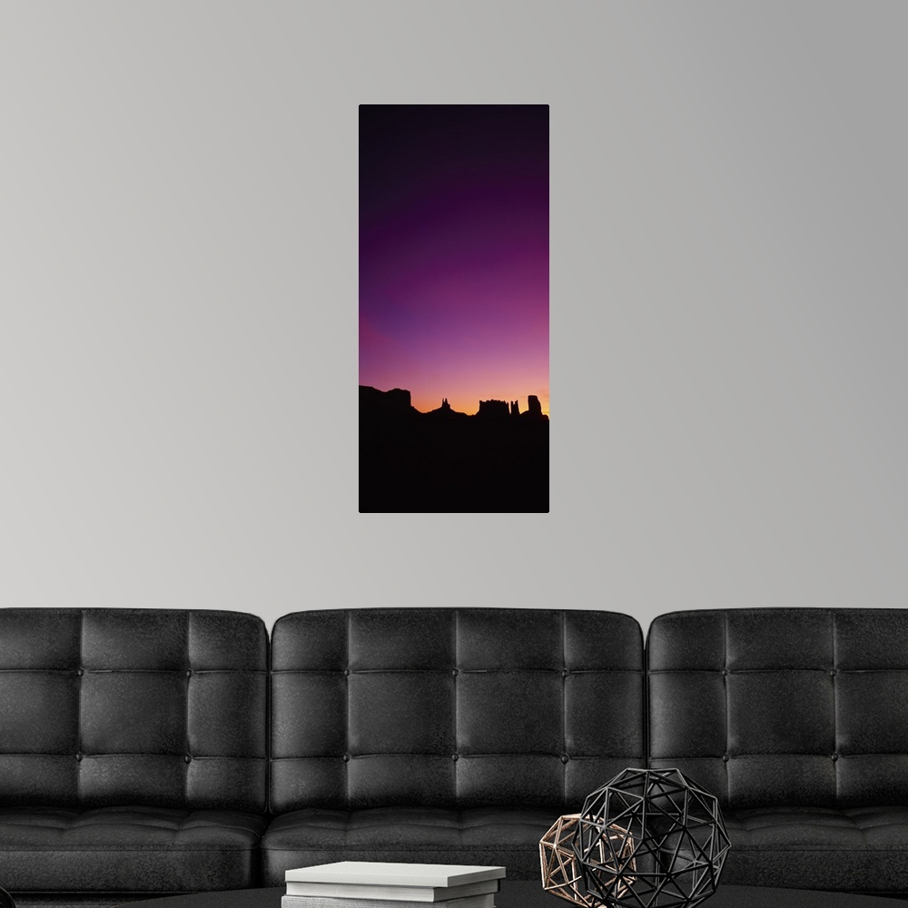 A modern room featuring Silhouette of rock formations, Monument Valley Tribal Park, Arizona-Utah