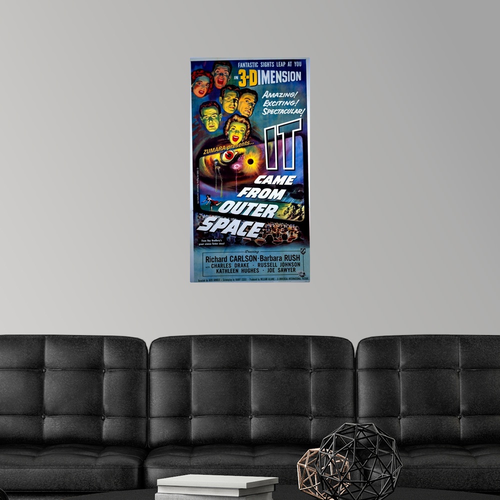 A modern room featuring It Came From Outer Space 2 Sci Fi Movie Poster