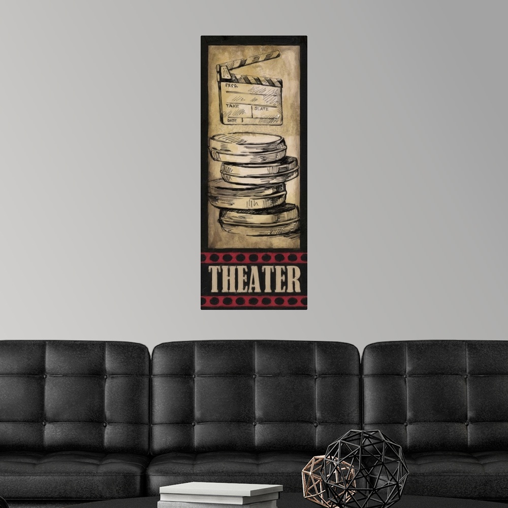 A modern room featuring Vintage Theater
