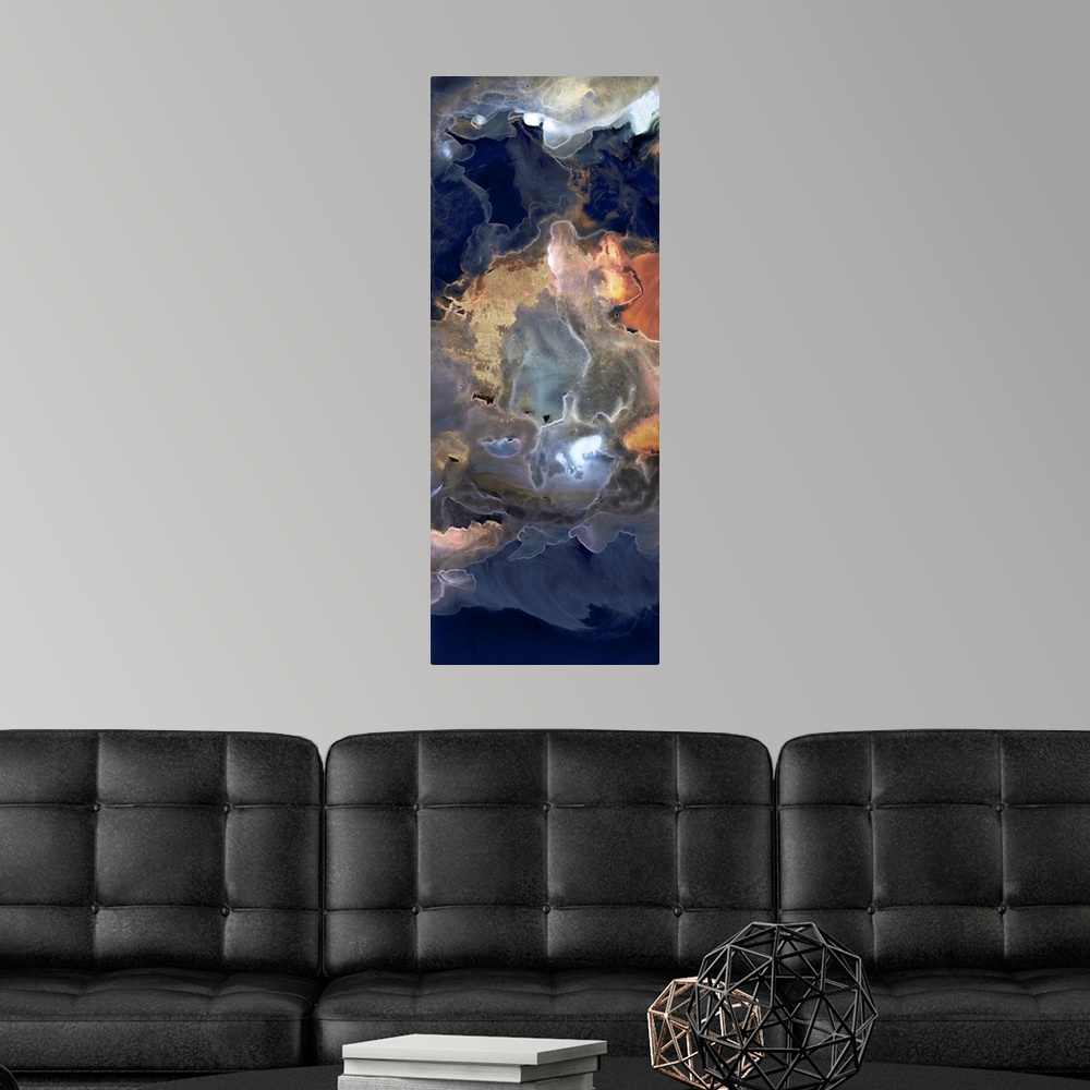 A modern room featuring Storm In Moonlight I
