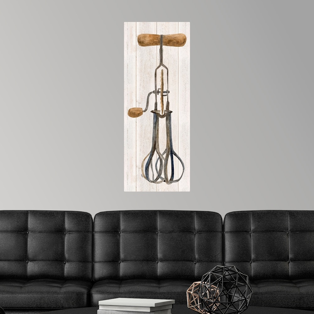 A modern room featuring Vintage Kitchen Egg Beater