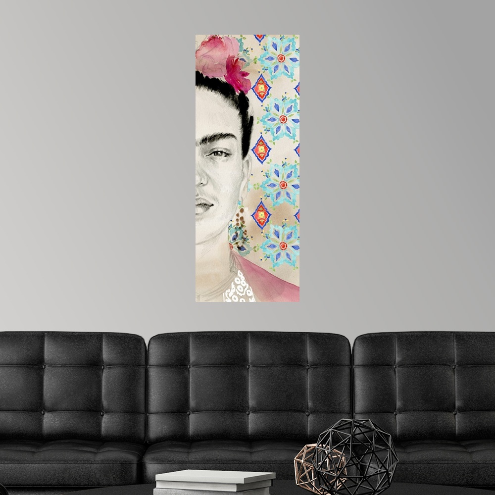 A modern room featuring Frida Diptych I