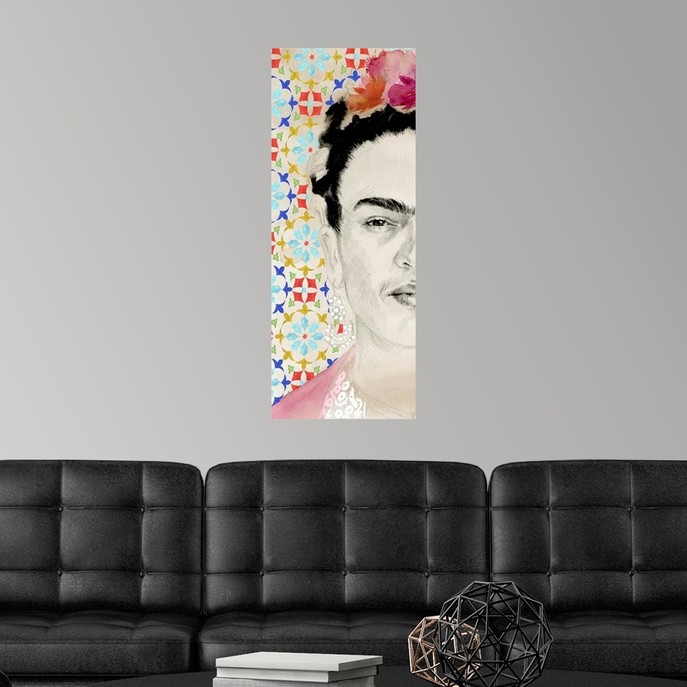 A modern room featuring Frida Diptych II