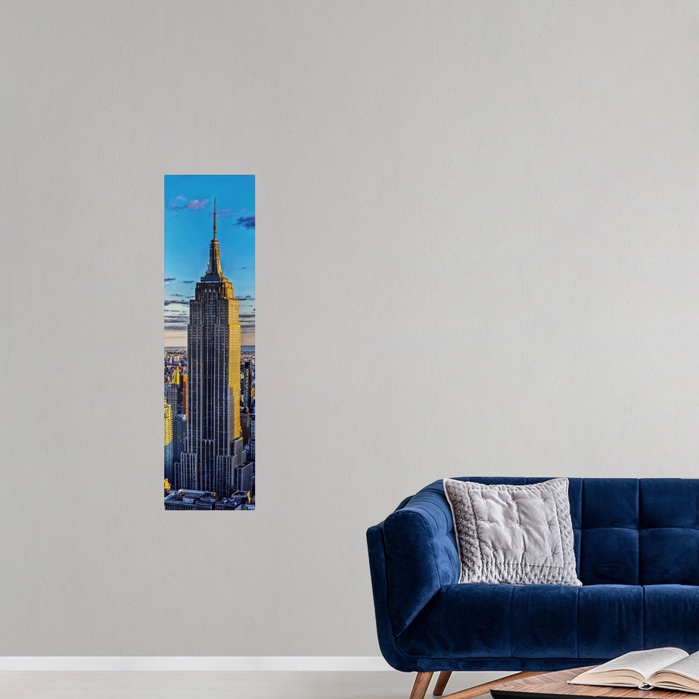 A modern room featuring Empire State Building At Sunset