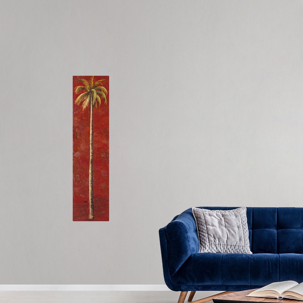 A modern room featuring Red Palm I