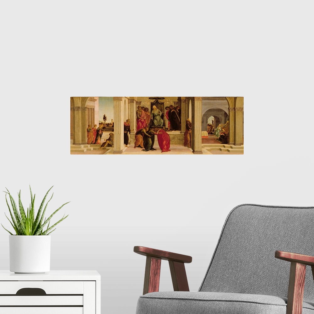 A modern room featuring Scenes from the Story of Esther