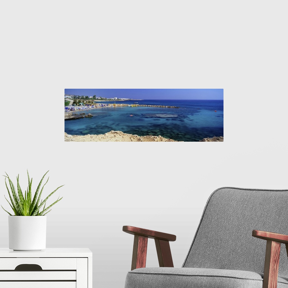 A modern room featuring Cyprus, Ammochostos, Protaras, view of the beach