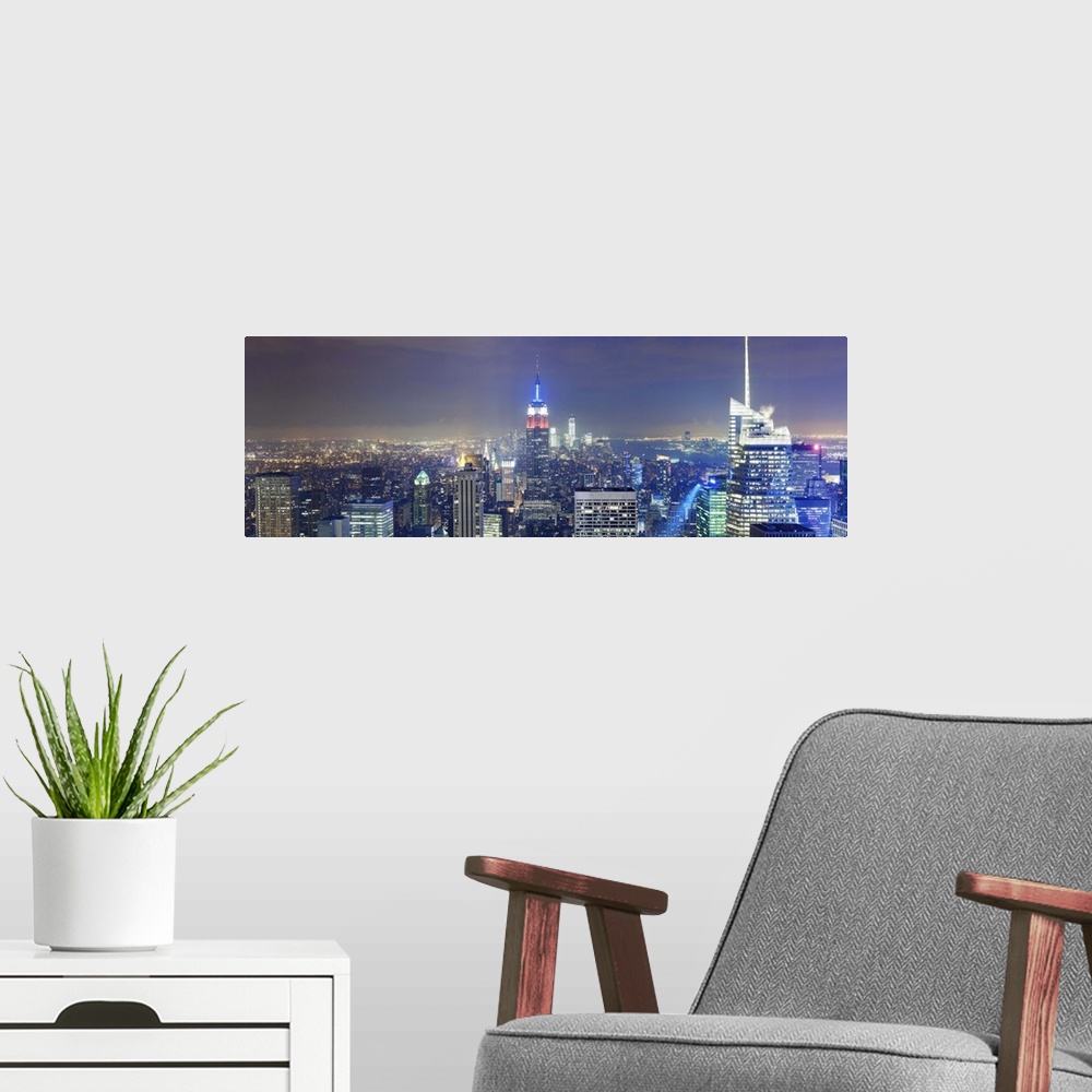 A modern room featuring NYC, Empire State Building, View of Midtown and Downtown