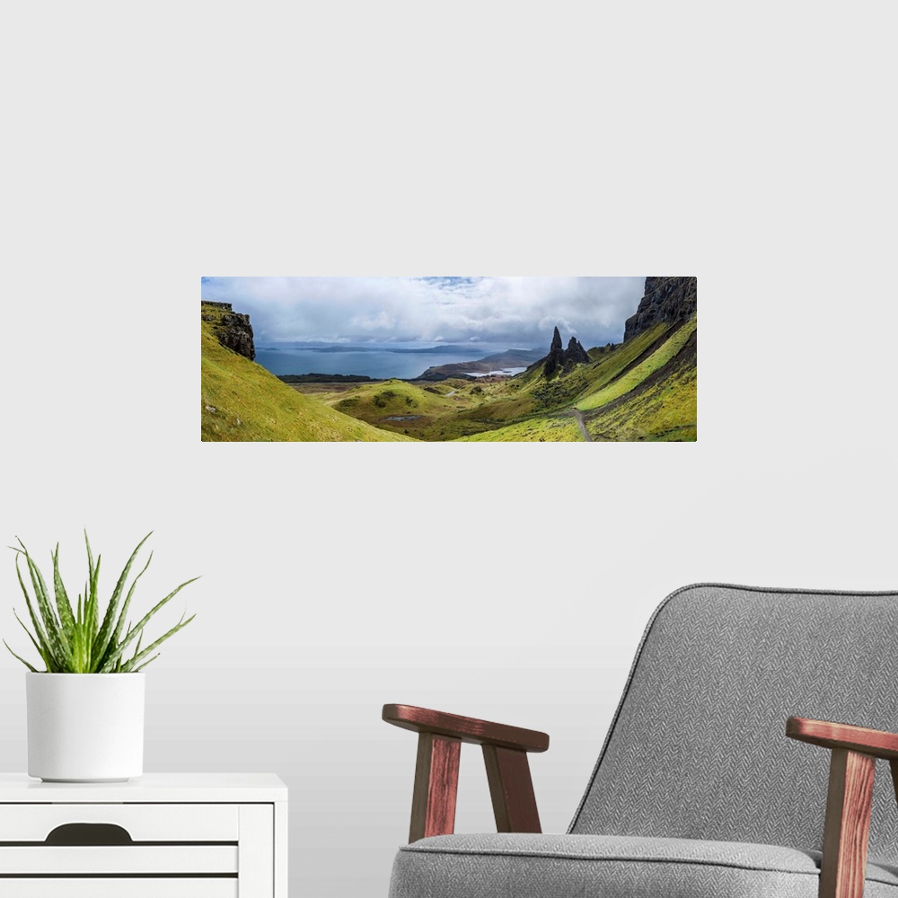A modern room featuring UK, Scotland, Great Britain, Inner Hebrides, Isle of Skye, Surroundings of the Old Man of Storr, ...