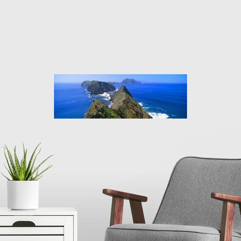 A modern room featuring 'Spring at Anacapa Island, Channel Islands National Park, Ventura, California'