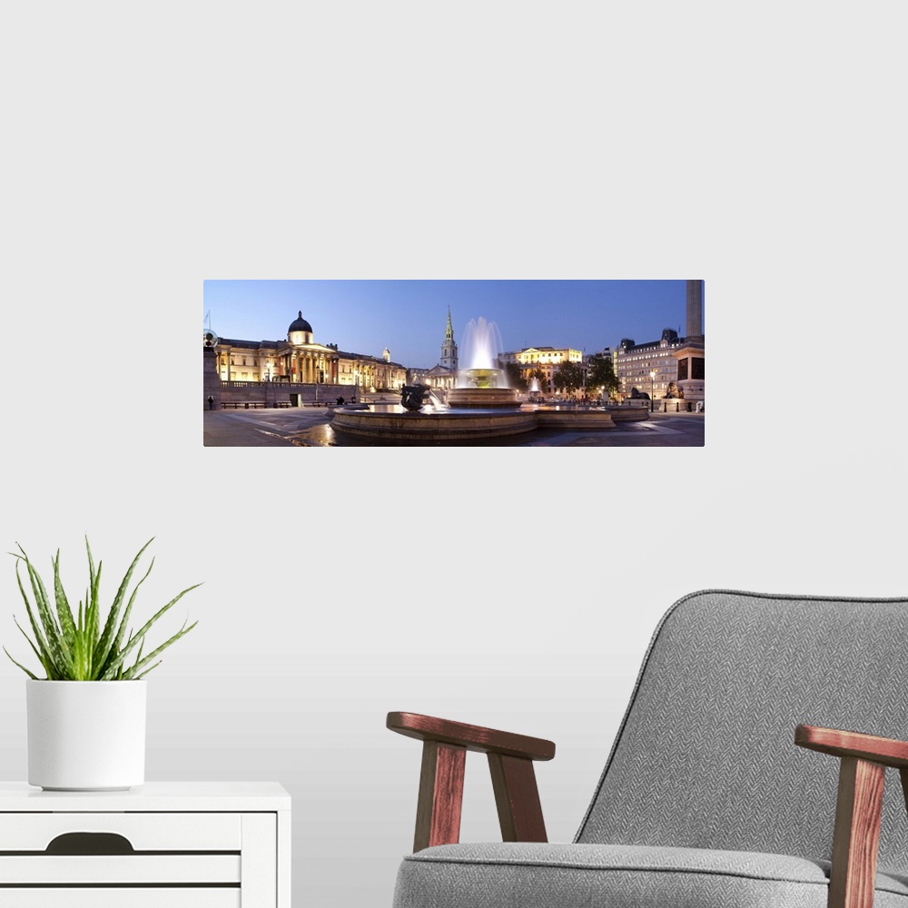 A modern room featuring Trafalgar Square and National Gallery,London
