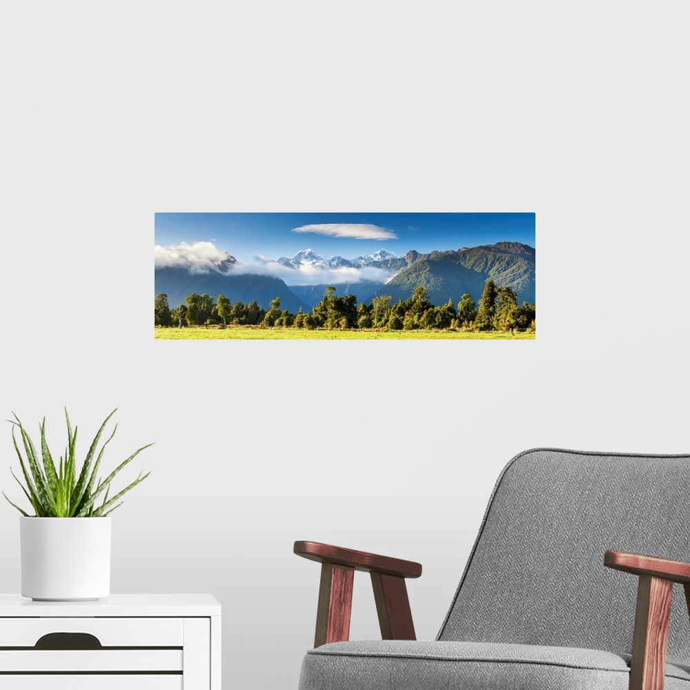 A modern room featuring Mt. Cook And Mt. Tasman, New Zealand