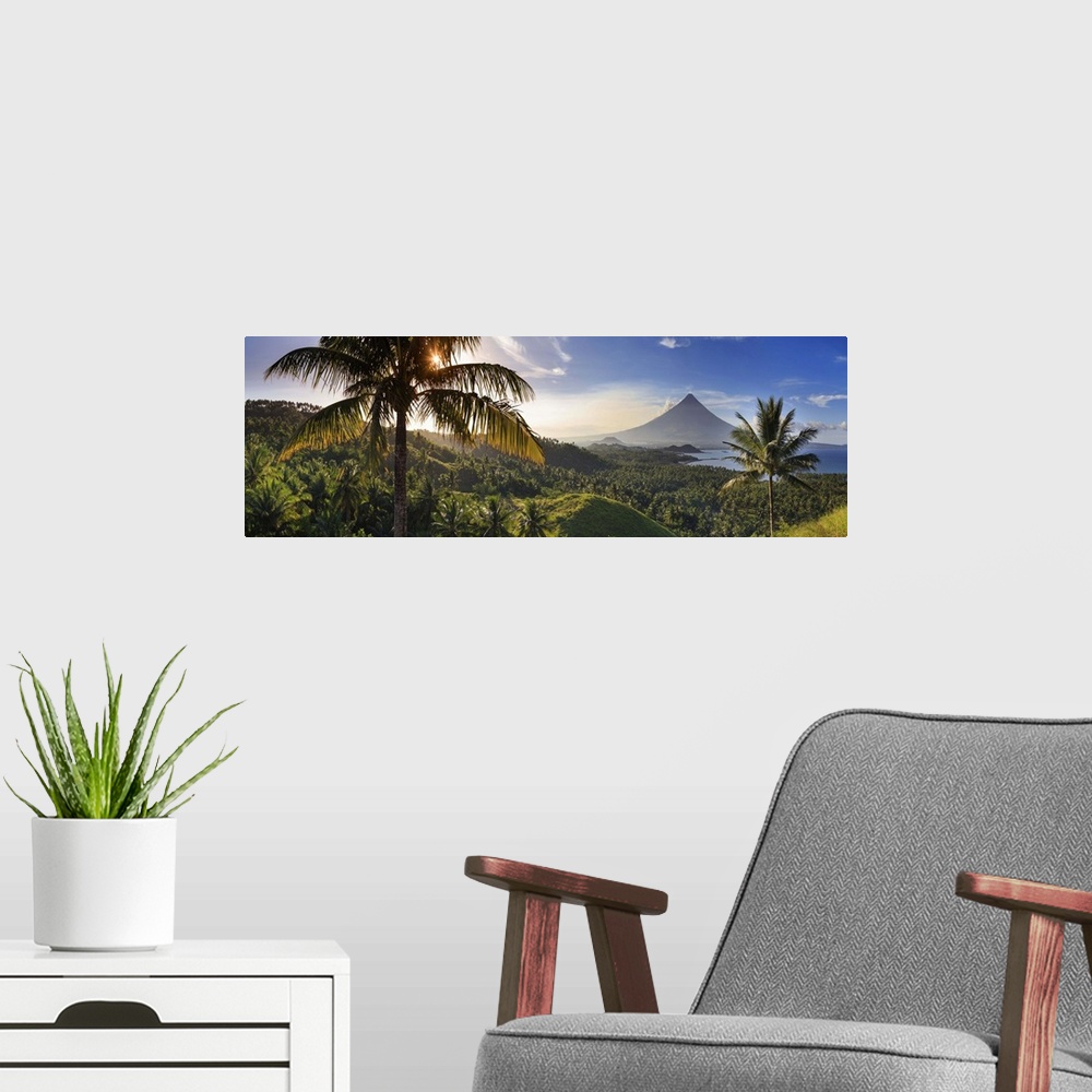 A modern room featuring Philippines, Southeastern Luzon, Bicol, Mayon Volcano