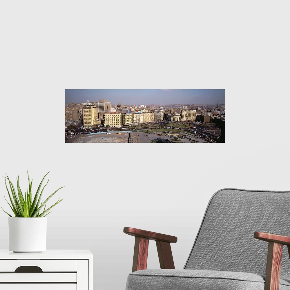 A modern room featuring Aerial view of a city, Cairo, Egypt