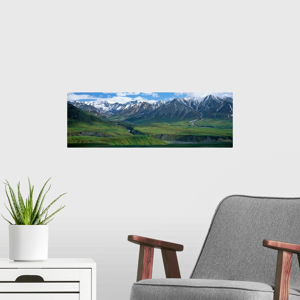 A modern room featuring Alaska, Denali National Park