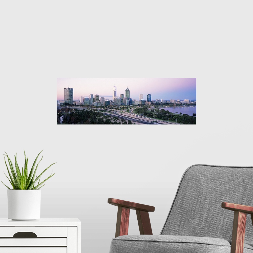 A modern room featuring Australia, Perth, dusk