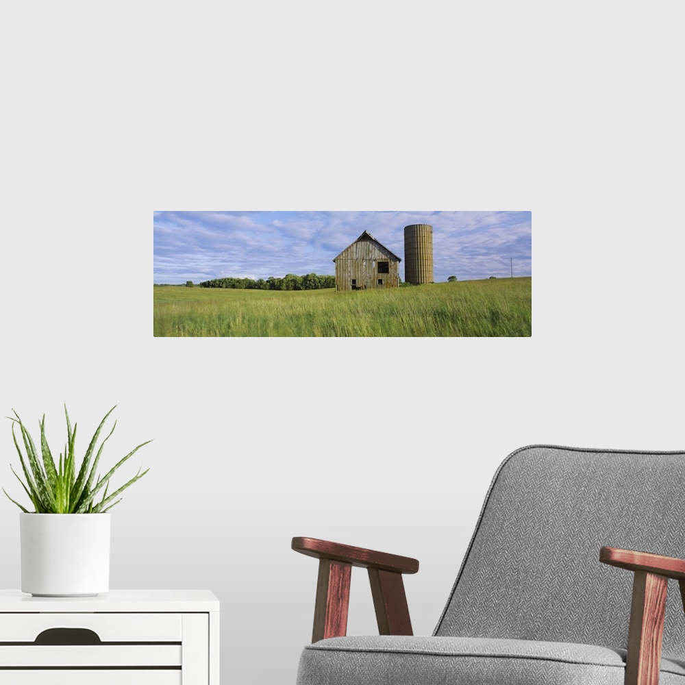 A modern room featuring Barn in a field, Otter Tail County, Minnesota